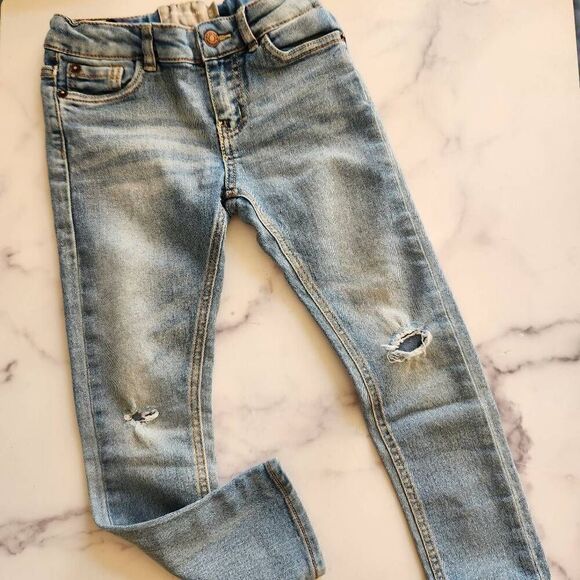 Lucky brand 6x zoe skinny distressed blue jeans - Picture 1 of 4